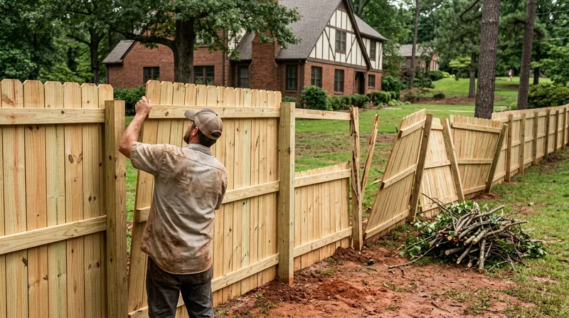 Storm Damage Fence Repair Birmingham